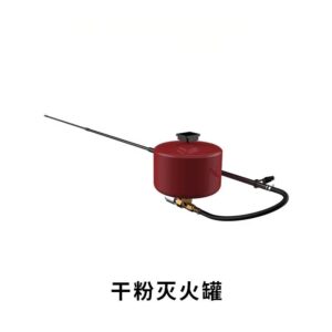 Drone dry powder fire extinguisher canister